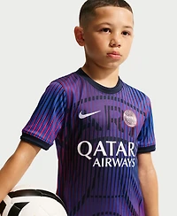 Nike Big Boys and Girls Navy Paris Saint-Germain 2026/27 Dri-fit Pre-Match Jersey