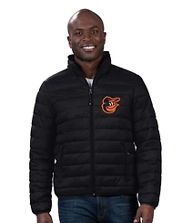G-iii Sports by Carl Banks Men's Black Baltimore Orioles Packable Neck Pillow Full-Zip Puffer Jacket