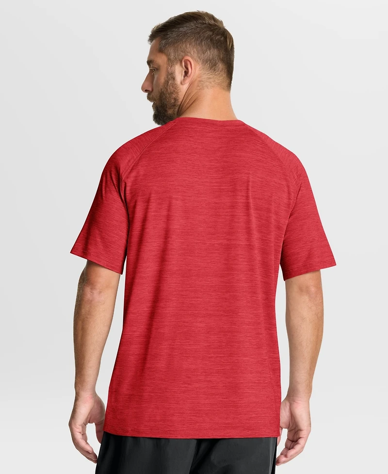 Fanatics Men's Heather Red Chicago Blackhawks Breakaway Clutch Raglan T-Shirt