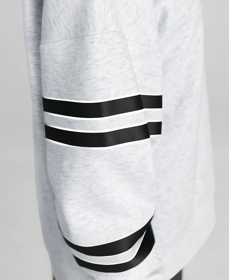 Gameday Couture Women's Ash Ohio State Buckeyes Off the Grid Oversized Fleece Sweatshirt