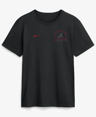 Nike Men's Black Atlanta Braves Split Logo T-Shirt