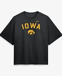 Nike Women's Black Iowa Hawkeyes Arch Logo Boxy T-Shirt