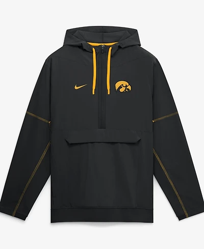 Nike Men's Black Iowa Hawkeyes 2026 Sideline Anorak Half-Zip Hoodie