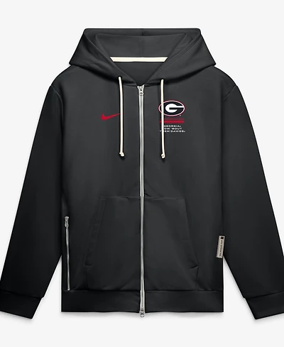 Nike Men's Black Georgia Bulldogs 2026 Sideline Standard Issue Dri-fit Full-Zip Hoodie