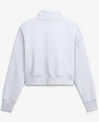 Nike Women's White Las Vegas Raiders Oversized Phoenix Fleece Cropped Quarter-Zip Sweatshirt