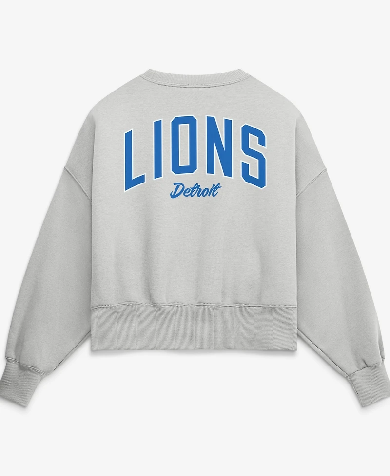 Nike Women's Gray Detroit Lions Oversized Primetime Phoenix Fleece Sweatshirt