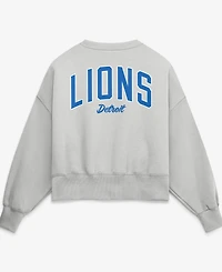 Nike Women's Gray Detroit Lions Oversized Primetime Phoenix Fleece Sweatshirt