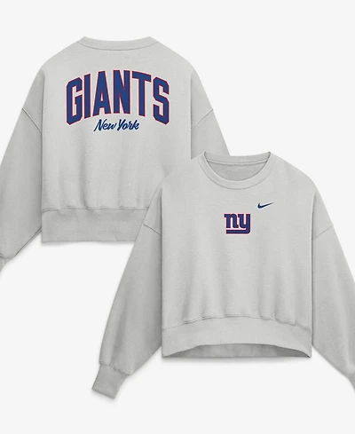 Nike Women's Gray New York Giants Oversized Primetime Phoenix Fleece Sweatshirt