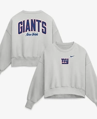 Nike Women's Gray New York Giants Oversized Primetime Phoenix Fleece Sweatshirt