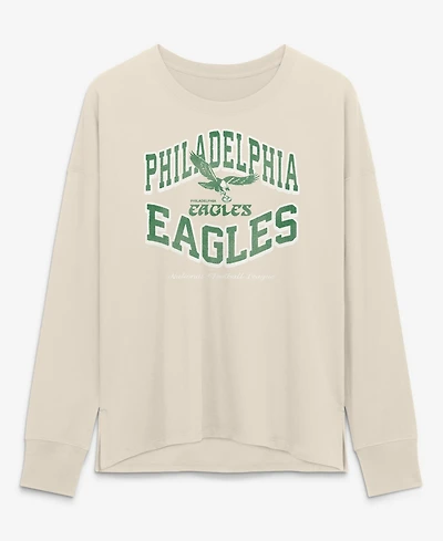 Fanatics Women's Cream Philadelphia Eagles Heritage LegacyLong sleeves T-Shirt