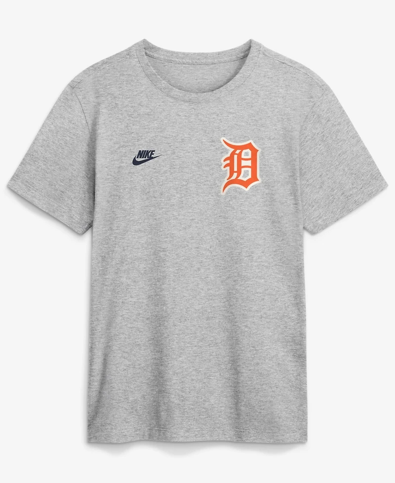 Nike Men's Heather Gray Detroit Tigers Cooperstown 2-Hit T-Shirt