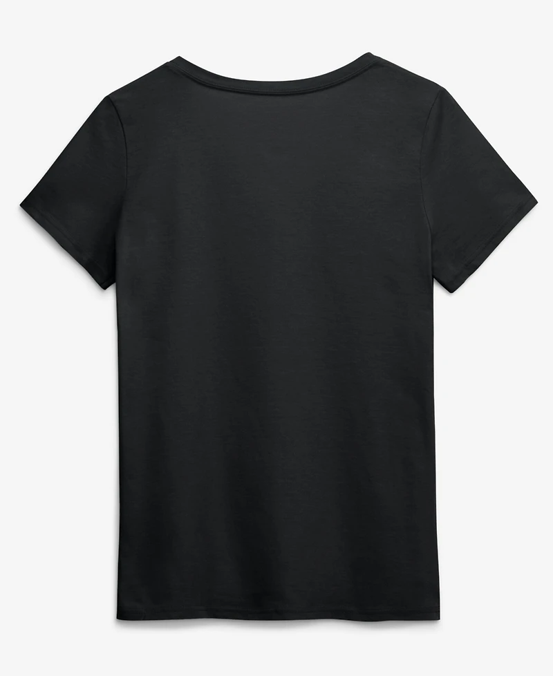 Logo Athletic Women's Black Minnesota Vikings Primary V-Neck T-Shirt