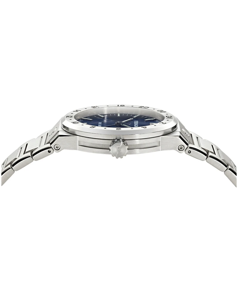 Ferragamo Men's Silver Stainless Steel Bracelet Gmt Watch 41mm