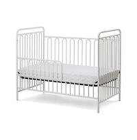 L.a. Baby Trinity 3 in 1 Convertible Full Sized Metal Crib in Alabaster