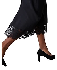 Whistles Women's Ponte Detachable Lace Dress