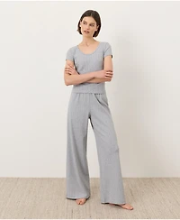Pact Women's Organic Cotton Pointelle Wide Leg Pant