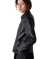 Whistles Women's Kate Zip Leather Jacket