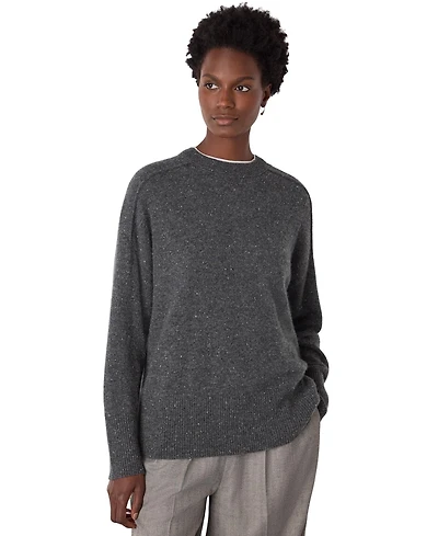 Whistles Women's Cashmere Fleck Seam Crew Sweater