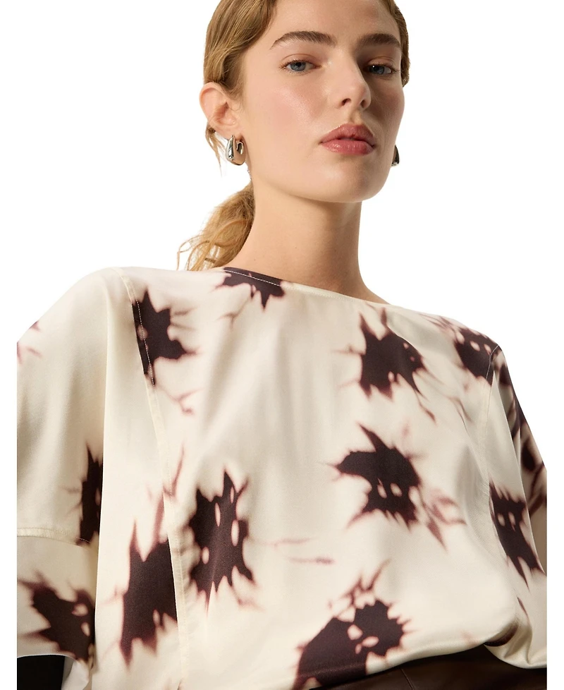 Whistles Women's Shadow Floral Viscose Blouse