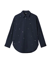 Whistles Women's Embellished Poplin Shirt