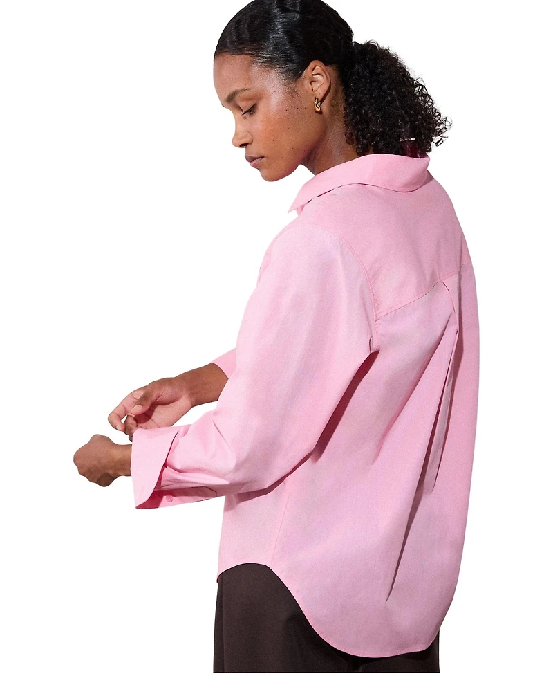 Whistles Women's Bib Detail Cotton Poplin Shirt