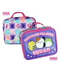 Squishmallows Backpack 16 Inch Squad 5 Piece Set Bookbag with Detachable Lunch Box