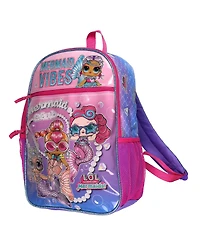 Lol Surprise! Backpack Mermaid Club 16 Inch Book Bag with Adjustable Shoulder Straps