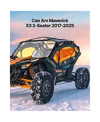 Sugift Soft Upper Door Cab Enclosure Kit for 2 Seat Side by Side Vehicles with Roll-Up Windows