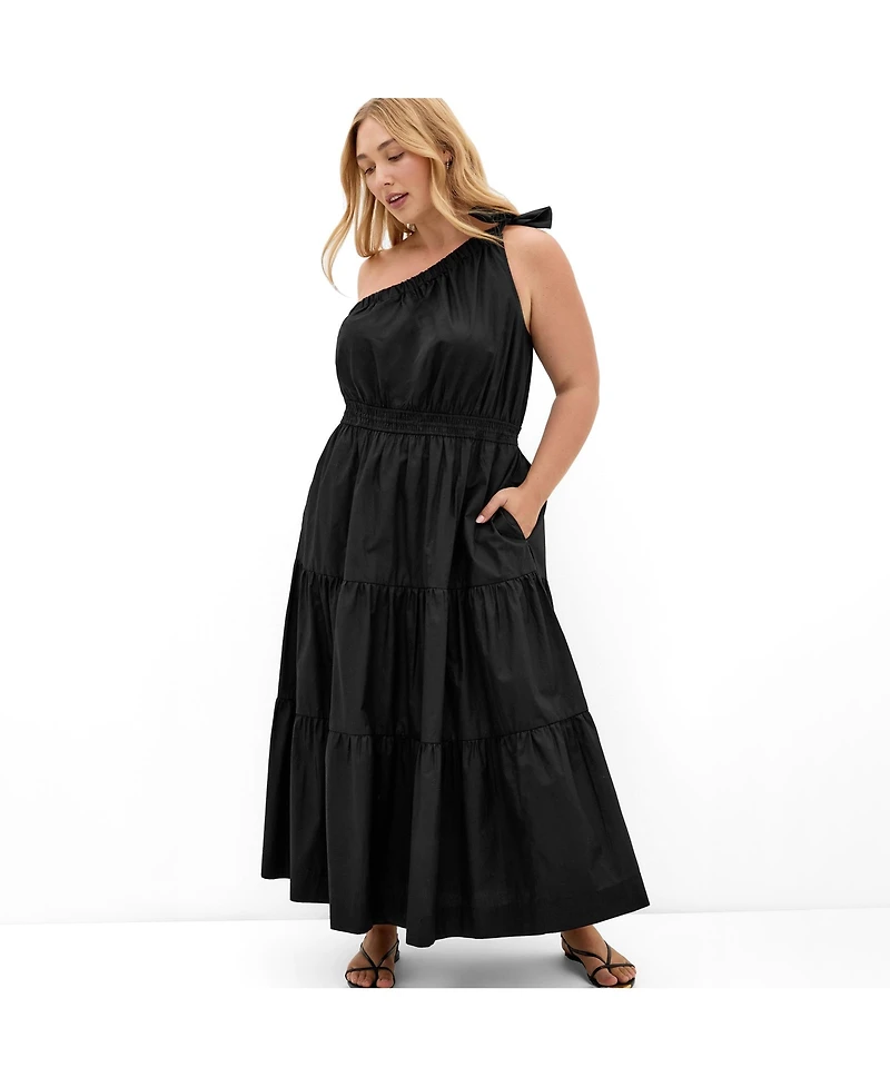 City Chic Women's Haylee One Shoulder Cotton Maxi Dress