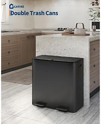 gaomon 2 x gal Stainless Steel Double Trash Can