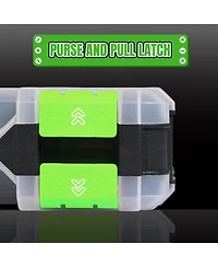 Piscifun Double Sided 34 Compartment Tool Organizer With Transparent Lid Removable Dividers For Hardware Crafts Fishing Accessories
