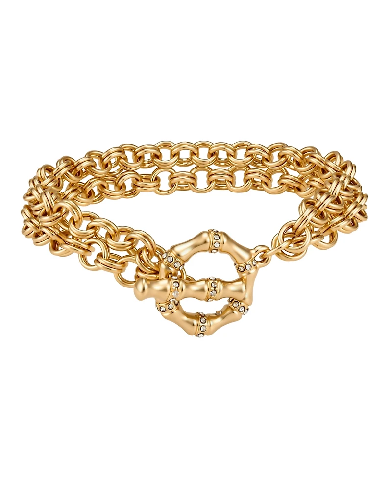 Guess Gold-Tone Toggle Chain Bracelet