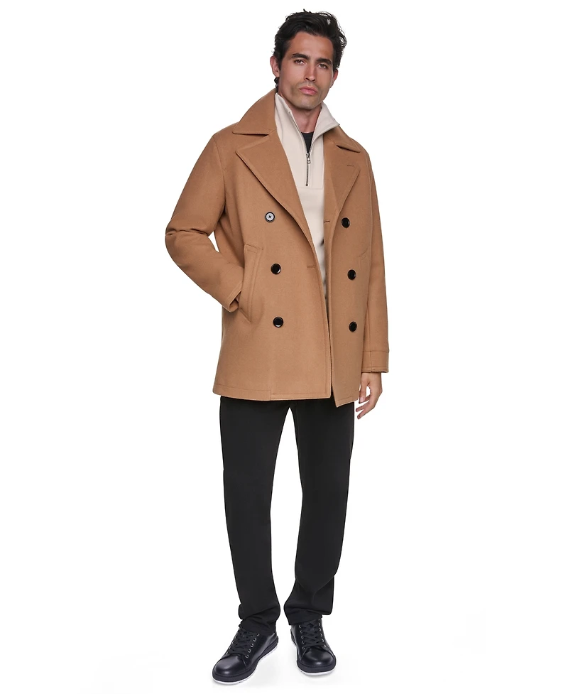 Dkny Men's Faux Wool Peacoat