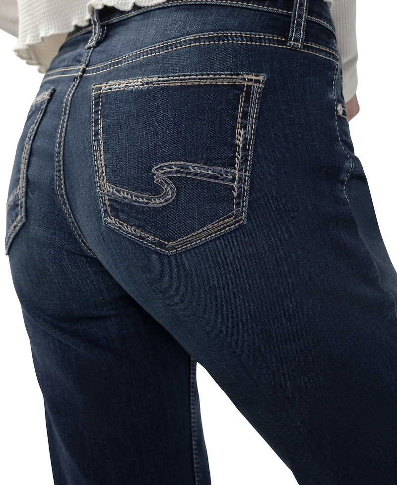 Silver Jeans Co. Women's Elyse Mid-Rise Straight-Leg