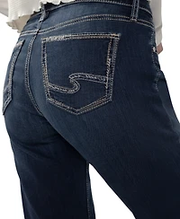 Silver Jeans Co. Women's Elyse Mid-Rise Straight-Leg