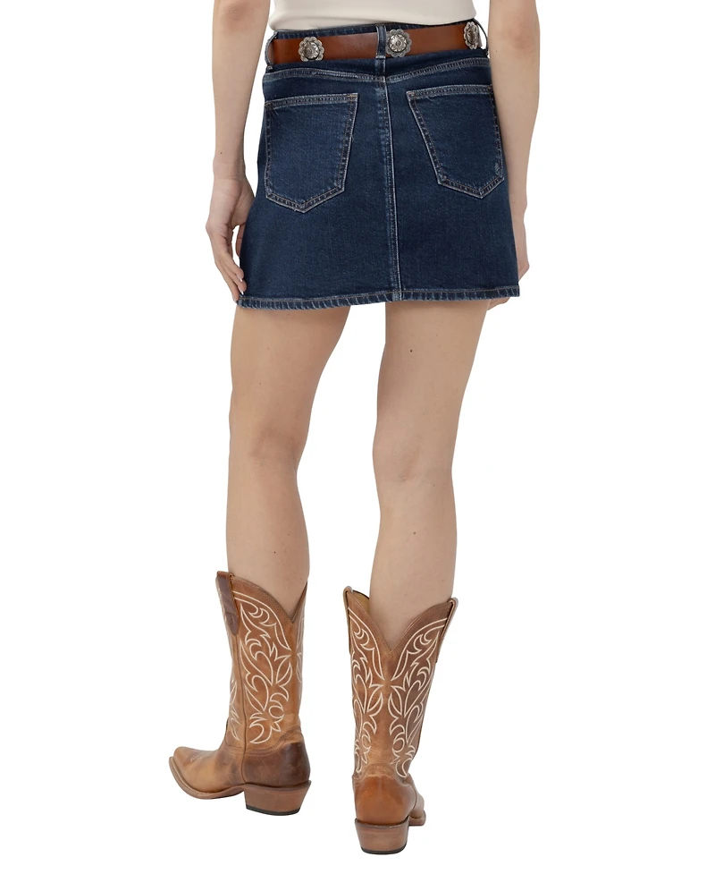 Silver Jeans Co. Women's Denim A-Line Mini Skirt