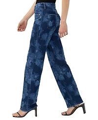 Silver Jeans Co. Women's Avery High-Rise Straight-Leg Floral