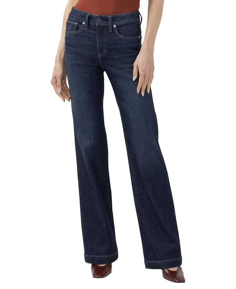 Silver Jeans Co. Women's Avery Mid-Rise Wide-Leg Denim Trouser