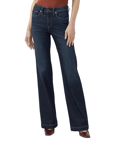 Silver Jeans Co. Women's Avery Mid-Rise Wide-Leg Denim Trouser