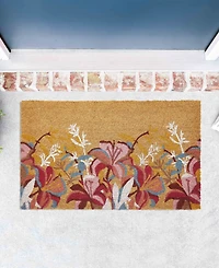 Vcny Home Floral Delight Outdoor Coir Doormat, 18" x 30"