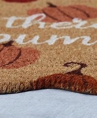 Vcny Home Hey There Pumpkin Outdoor Coir Doormat, 18" x 30"