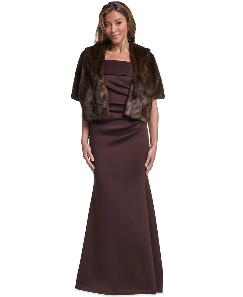 Eliza J Faux-Fur Shrug