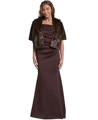 Eliza J Faux-Fur Shrug