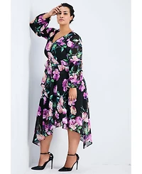 Avenue Women's Plus Endless Love Chiffon Dress