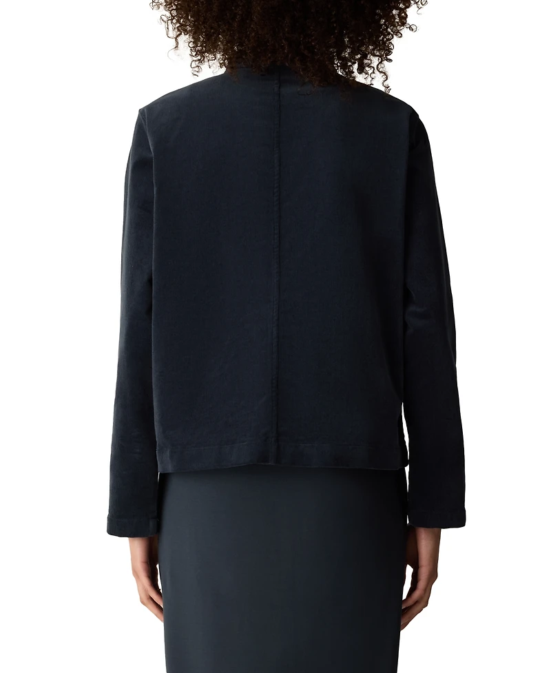 Eileen Fisher Women's Corduroy High Collar Work Jacket