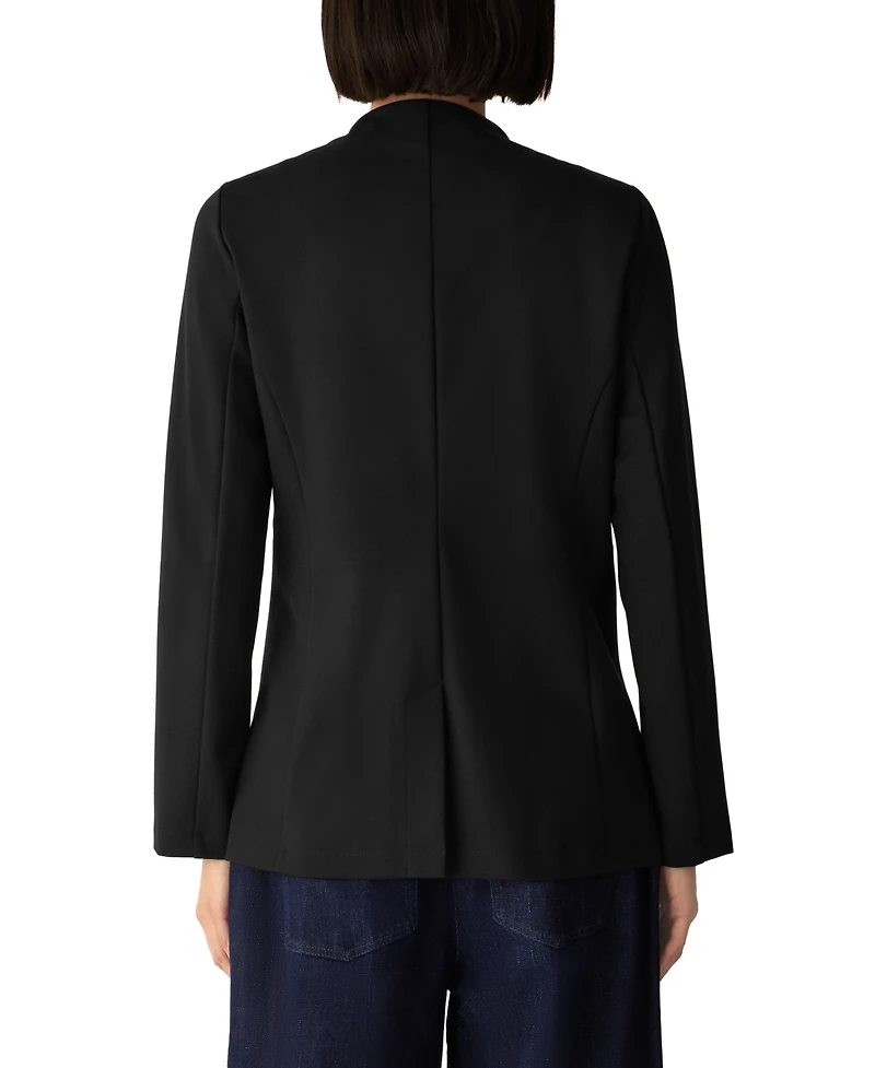 Eileen Fisher Petite Stretch V-Neck Long-Sleeve Blazer