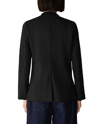 Eileen Fisher Petite Stretch V-Neck Long-Sleeve Blazer