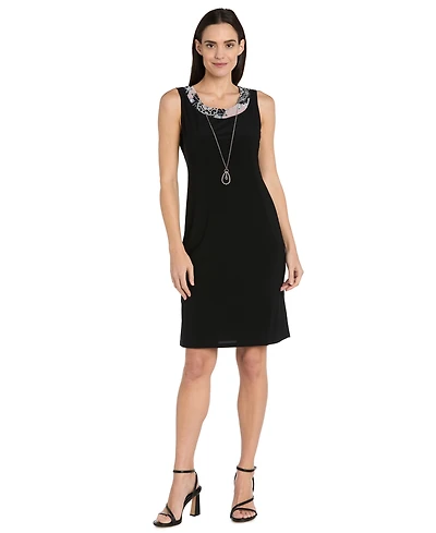R & M Richards Petite Scoop Neck A-Line Dress and Jacket, 2-Piece Set