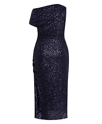 City Chic Plus Sequin Star Off Shoulder Maxi Dress