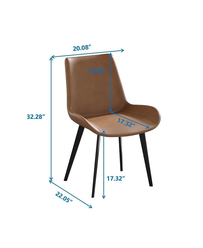 Decksplore Modern Accent Chair Seat with Sturdy Dining Chairs Metal Legs Perfect for Table Kitchen Desk
